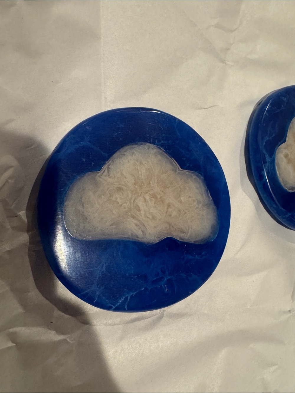 NEW Anthropologie Lane Coasters, Set of 2, Cloud - Picture 4 of 5
